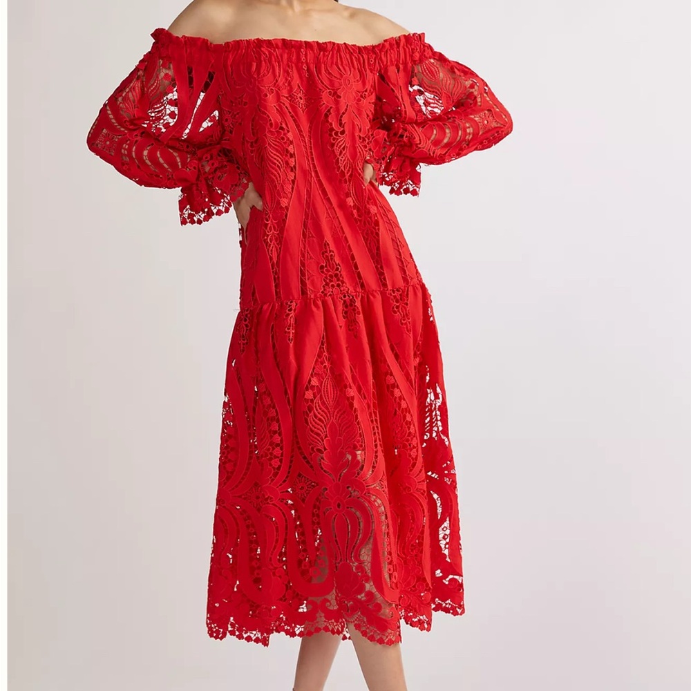 Delfi Off-The-Shoulder Midi Dress